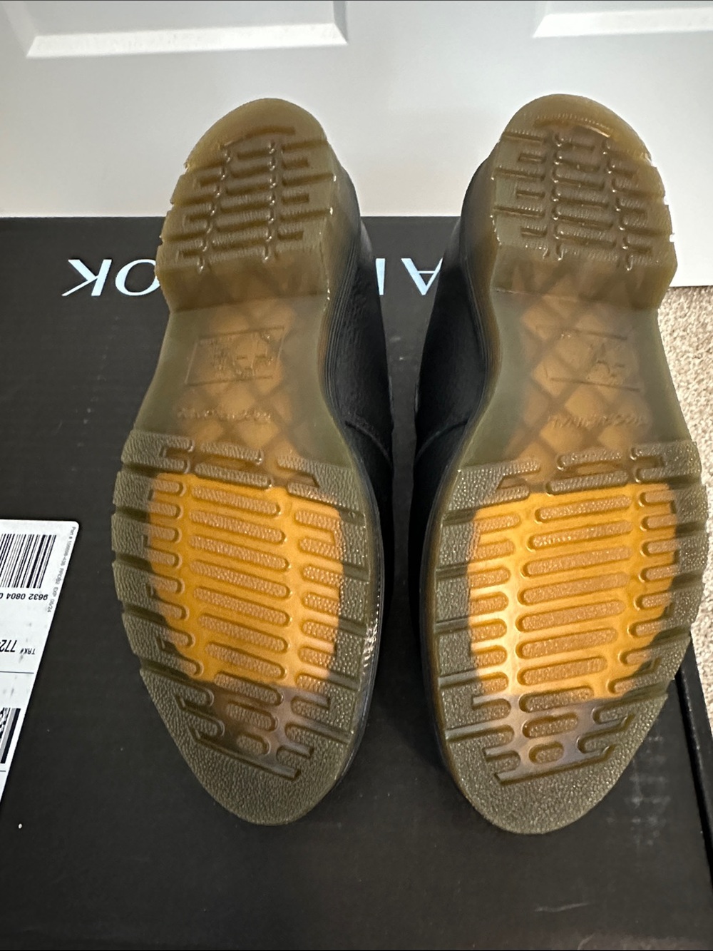 Dr. Martens Black Mary Jane Shoes with Yellow Stitching - Picture 4 of 6